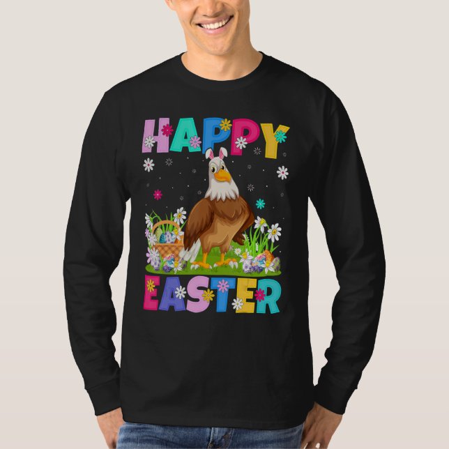 Eagle Bird Happy Osterfest Sonniger Adler Ostern T-Shirt (Vorderseite)