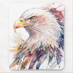 Eagle Bird Portrait Animal Painting Wildlife Free Mousepad