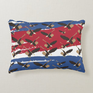 Eagle Bird USA Patriotic American Flag Dekokissen