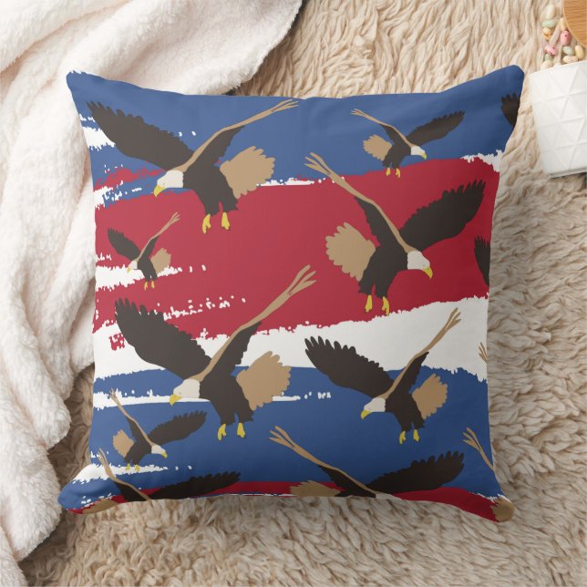Eagle Bird USA Patriotic American Flag Kissen (Decke)