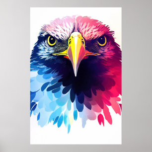 Eagle Bird Wild Nature Animal Color Art Malerei Poster