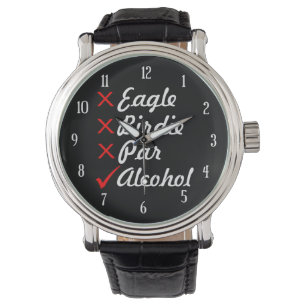 Eagle Birdie Par Alcohol Spaß Armbanduhr
