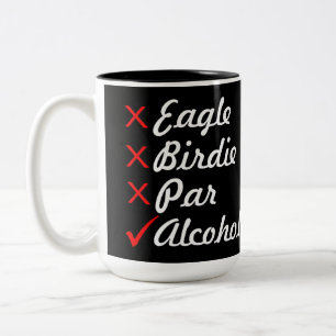Eagle Birdie Par Alcohol Spaß Zweifarbige Tasse
