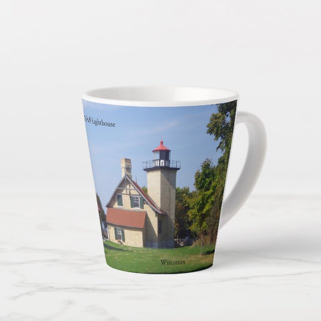 Eagle Bluff Leuchtturm Latte Tasse (Rechte Ecke)