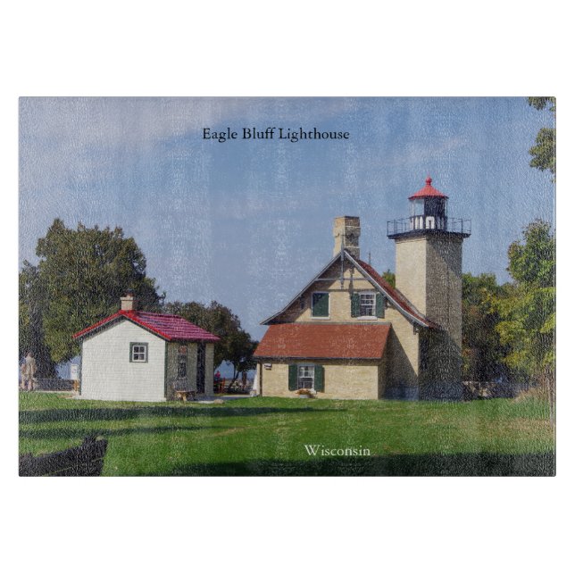 Eagle Bluff Lighthouse 2025 cuttng board Schneidebrett (Vorderseite)