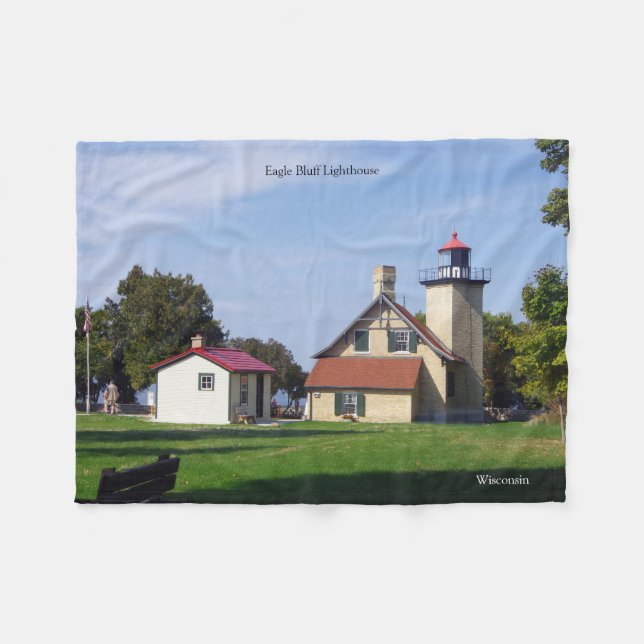 Eagle Bluff Lighthouse fleece blanket (Vorderseite (Horizontal))