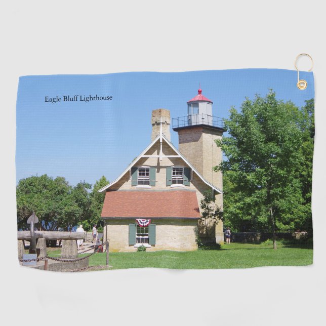 Eagle Bluff Lighthouse Golfhandtuch (Horizontal)