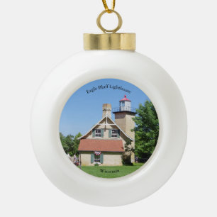 Eagle Bluff Lighthouse Keramik Kugel-Ornament