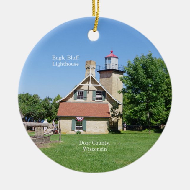 Eagle Bluff Lighthouse Keramik Ornament (Vorne)
