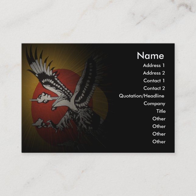 Eagle Business Card Visitenkarte (Vorderseite)