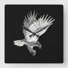 Eagle by Night Quadratische Wanduhr