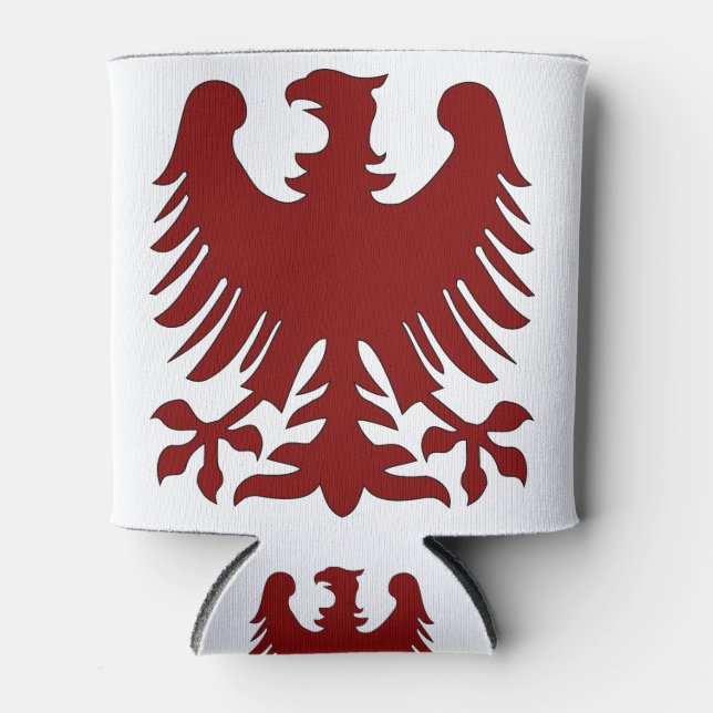 Eagle Coat Arms Phoenix Maroon Nobility Heraldic Dosenkühler (Vorderseite)
