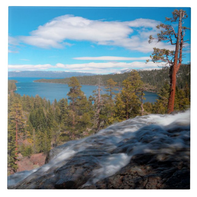 Eagle Creek Falls, South Lake Tahoe Fliese (Vorderseite)