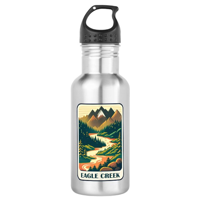 Eagle Creek Oregon Farben Edelstahlflasche (Vorderseite)