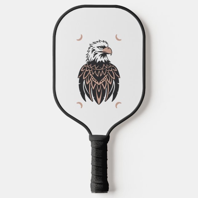 Eagle Design Vector 3 Farben Pickleball Schläger (Vorderseite)