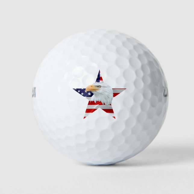 Eagle, die amerikanische Flagge, Patriotisch Golfball (Vorderseite)