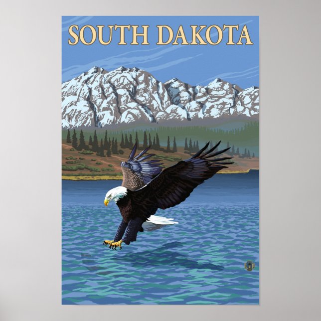 Eagle DivingSouth Dakota Poster (Vorne)