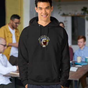 Eagle Emblem USA Flag   DD 214 Alumni Black Hoodie