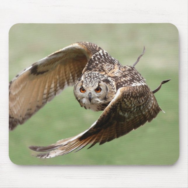 Eagle-Eule im Flug Mousepad (Vorne)