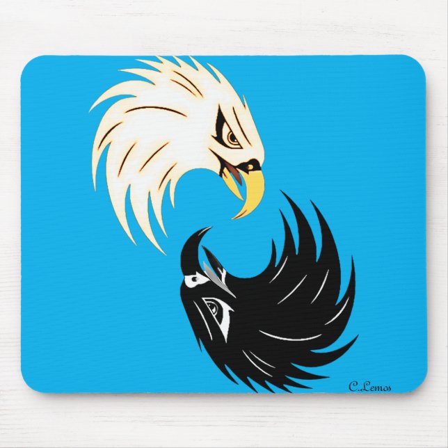 "Eagle Eye"-Mausepad - Blau Mousepad (Vorne)