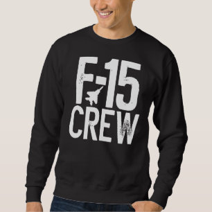 Eagle F 15 Silhouette Jet Fighter Crew und Team Fi Sweatshirt