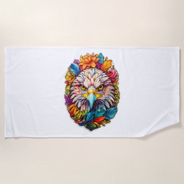 Eagle Face Strandtuch (Vorderseite)