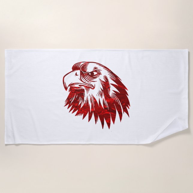 Eagle Face Strandtuch (Vorderseite)