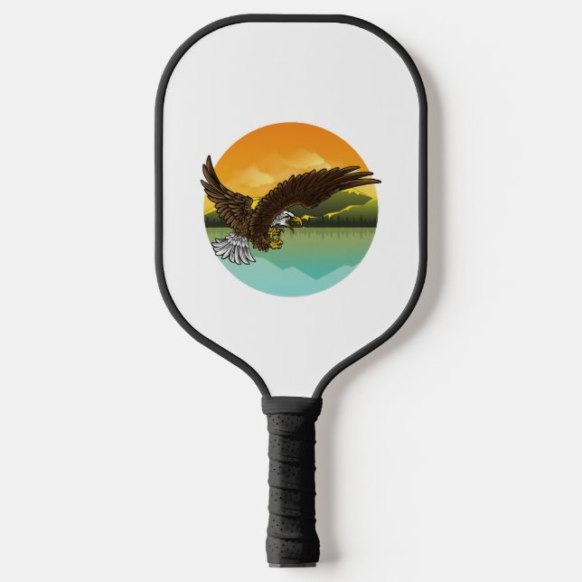Eagle Falcon Bird Swooping Hawk Buzzard Raptor Pickleball Schläger (Vorderseite)