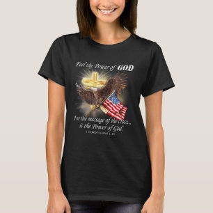 Eagle Flag USA Christlich Patriot eine Nation unte T-Shirt