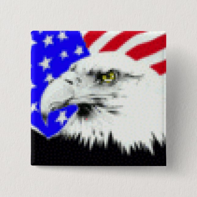 Eagle-Flagge Button (Vorderseite)