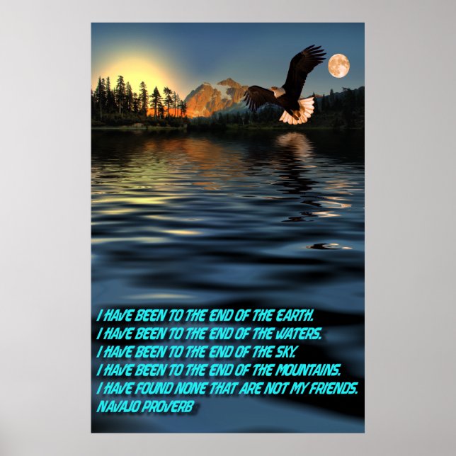 Eagle-Flight-29-Navajo-Proverb Poster (Vorne)