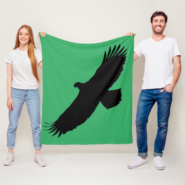 Eagle Flying Green Fleece Blanket - Ihre Farben (Beispiel)