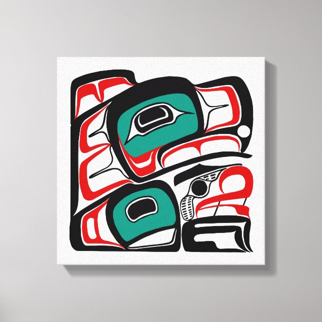 Eagle - Formgebung der Nordwestküste des Pazifiks Leinwanddruck (Vorderseite)