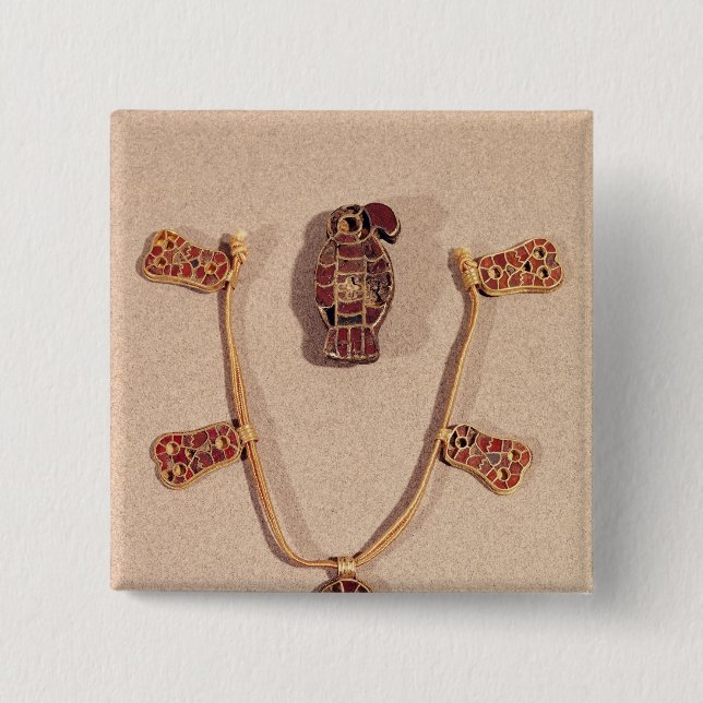 Eagle-förmige Brosche und eine Halskette Button (Vorderseite)