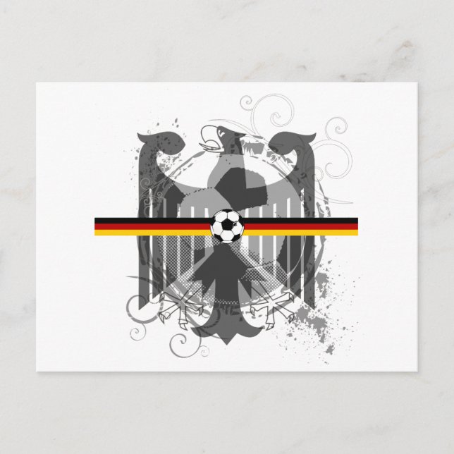 Eagle Fußball - Deutsche Fans - Geschenke und T -  Postkarte (Vorderseite)