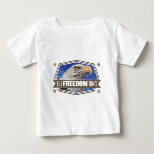 Eagle-Gelassener Freiheits-Ring Baby T-shirt