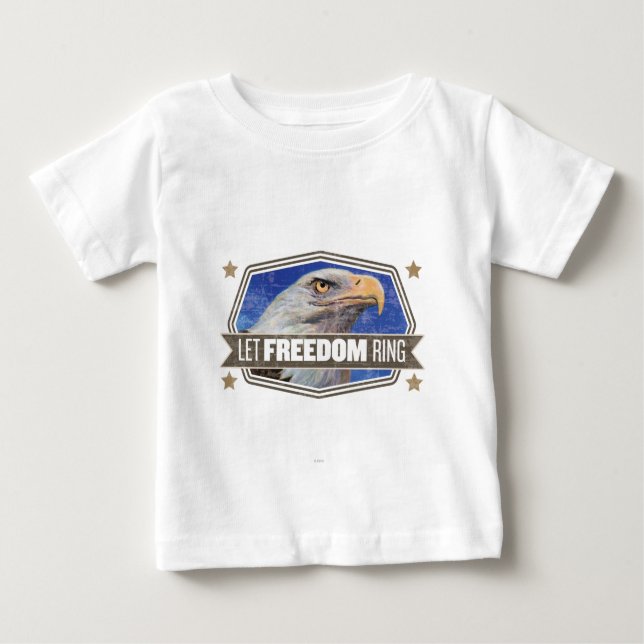 Eagle-Gelassener Freiheits-Ring Baby T-shirt (Vorderseite)