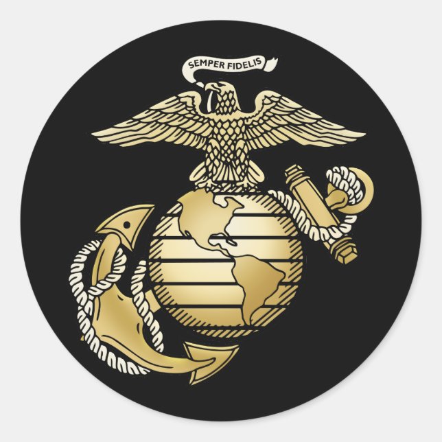 Eagle Globe Anchor Runder Aufkleber (Vorderseite)