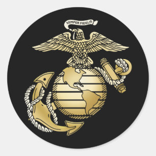 Eagle Globe Anchor Runder Aufkleber
