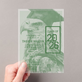 Eagle Graduation Announcement Acrylic Invitation Acryleinladungen