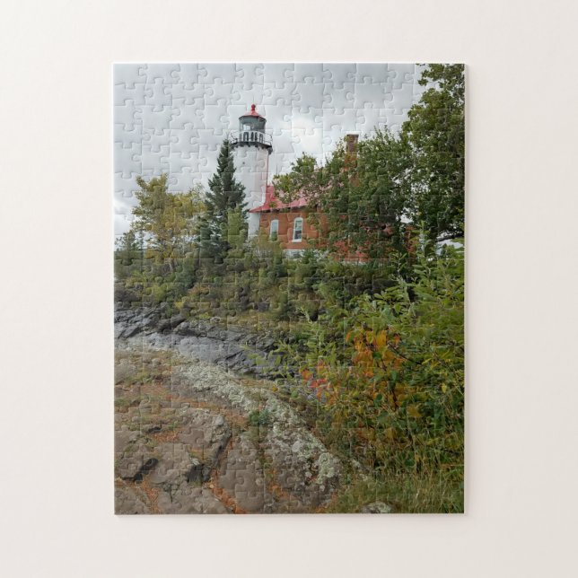 Eagle Harbor Lighthouse on Lake Superior Puzzle (Vertikal)