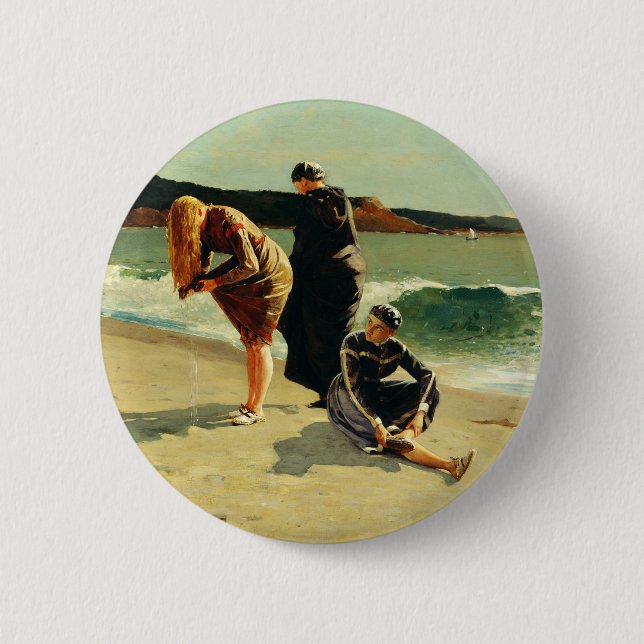 Eagle Head, Manchester, Massachusetts Fine Art  Button (Vorderseite)