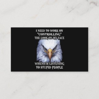 Eagle ich muss daran arbeiten, den Blick auf meine Visitenkarte