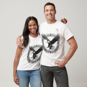 Eagle in Motion - T - Shirt für künstlerische Skiz