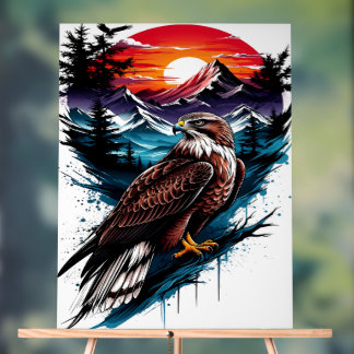 Eagle in the mountain acrylschild