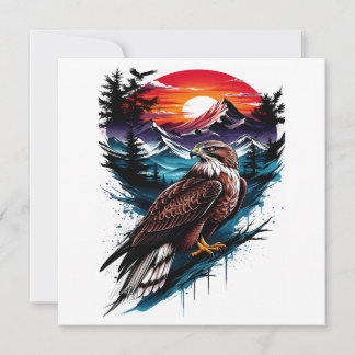 Eagle in the mountain feiertagskarte