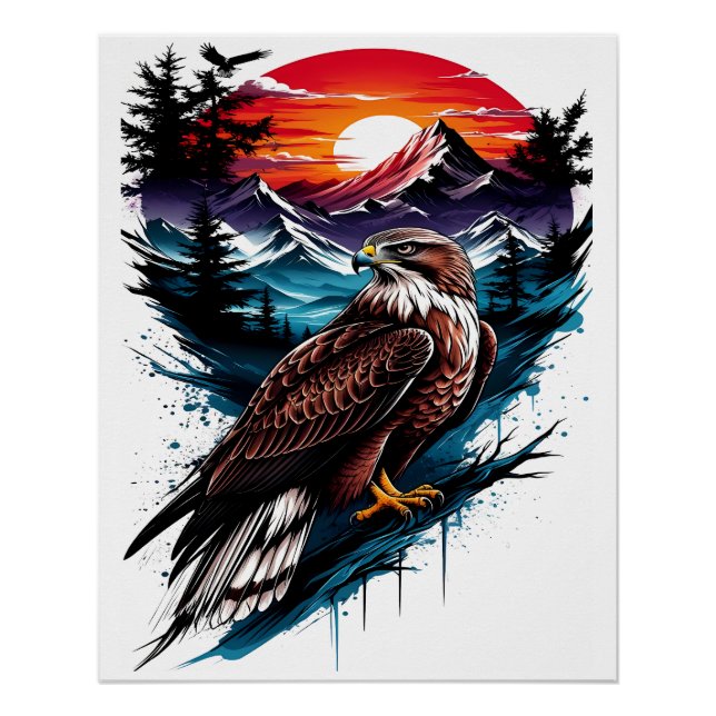 Eagle in the mountain poster (Vorderseite)