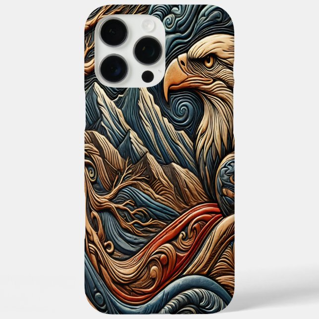 Eagle in Wild Leather Look Art Case-Mate iPhone Hülle (Rückseite)