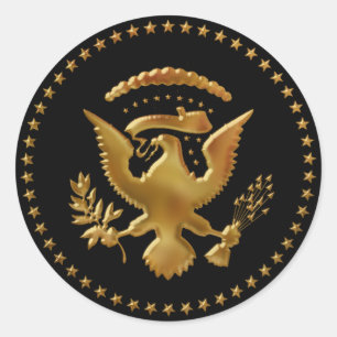 Eagle ist… gelandet runder aufkleber