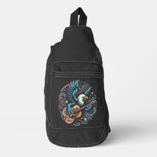 Eagle Jammin auf Gitarre Crossbody Bag